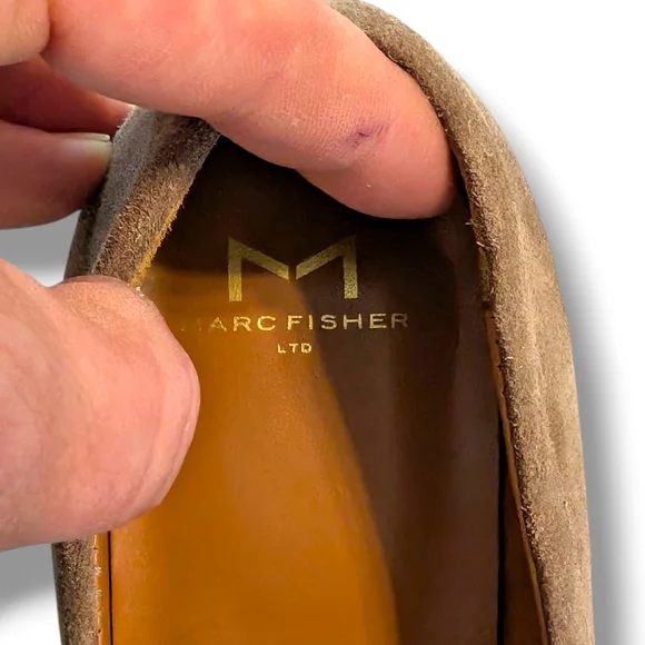 NWOB Marc Fisher LTD. Lina Slip On Platform Loafer Pumps In Taupe, Size 8.5 - Picture 7 of 9